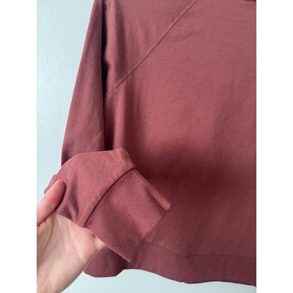 Vuori XS Halo Long Sleeve Crewneck in Rosewood Pink - Picture 6 of 6